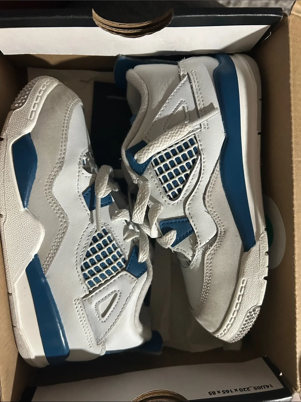 Jordan Kids White and Blue Athletic Sneakers